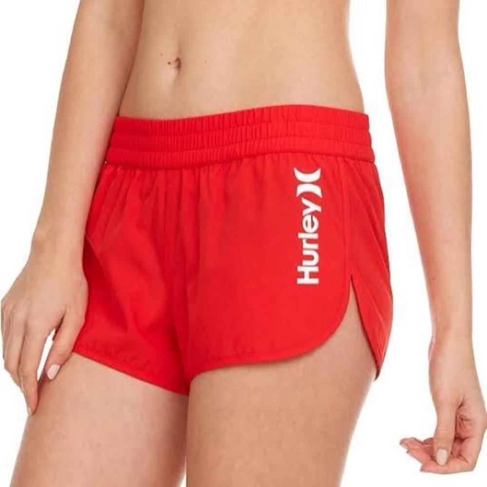 Hurley Red Athletic Board Shorts Women’s Size Large NWT